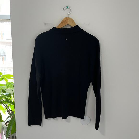Banana Republic Black Merino Wool Ribbed Sweater Size XL - Picture 3 of 3